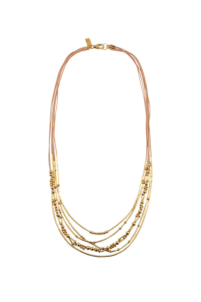 Crux Necklace, blush - Abacus Row Handmade Jewelry