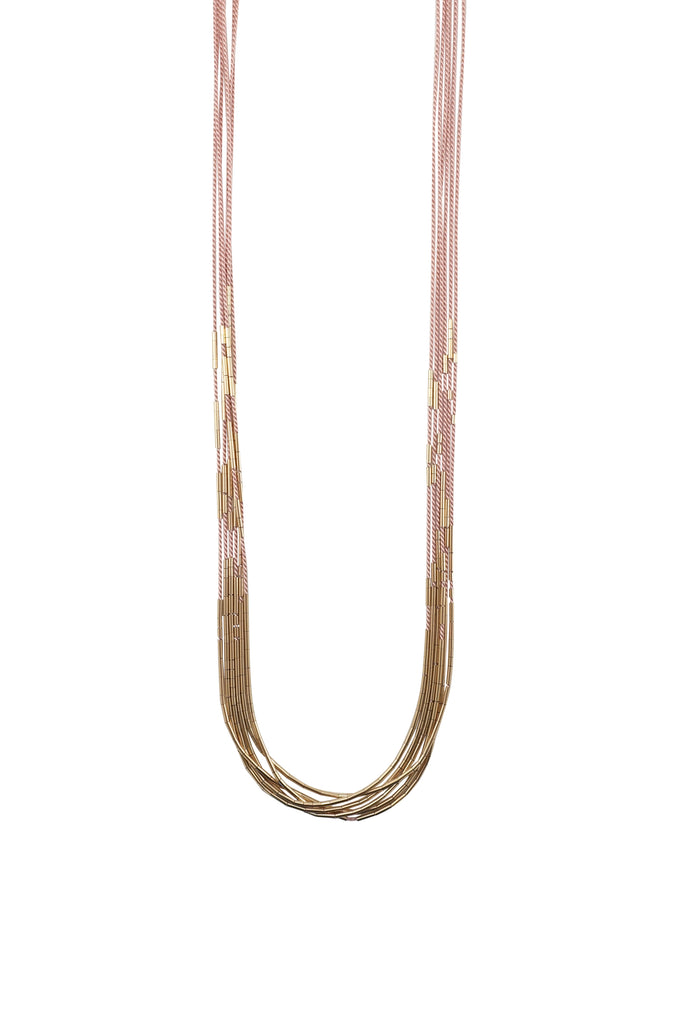 Vela Necklace, blush - Abacus Row Handmade Jewelry