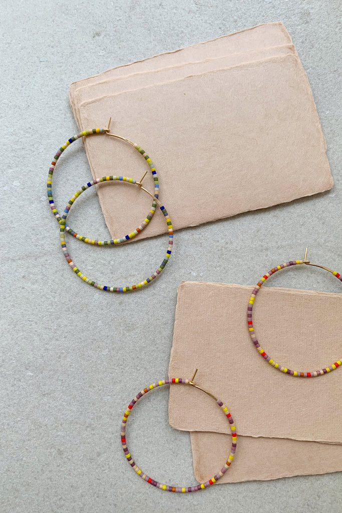 Letting Go Hoops - Large - Abacus Row Handmade Jewelry