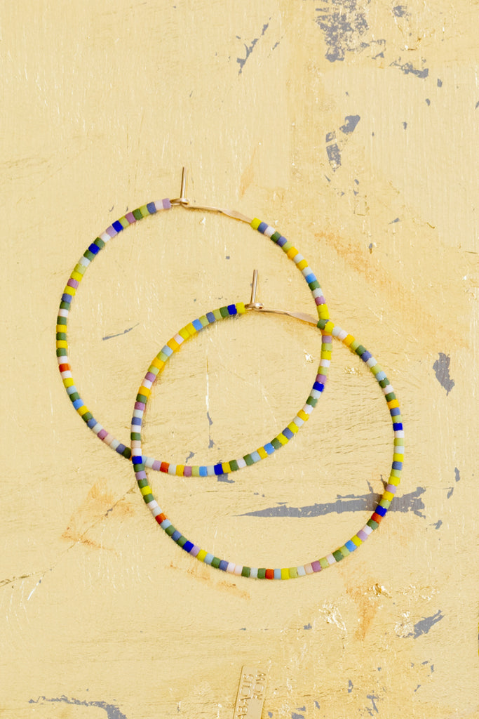 Letting Go Hoops, Perennial - Large - Abacus Row Handmade Jewelry