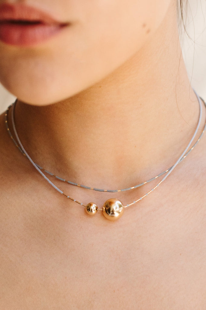 Mimas Necklace, Mist model - Abacus Row Handmade Jewelry