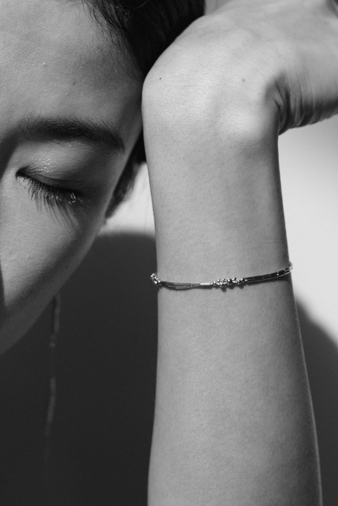 Subra Bracelet Model - Abacus Row Handmade Jewelry