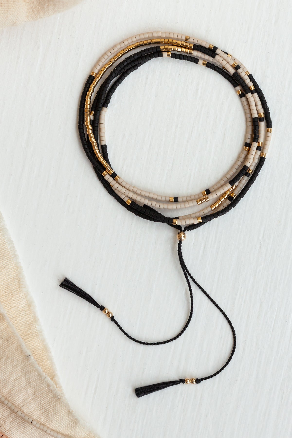 Sonoran Wrap bracelet in Polar by Abacus Row Handmade Jewelry