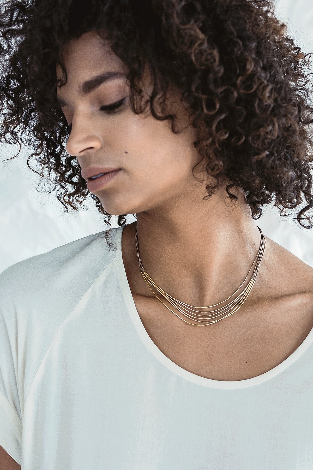 Aries Necklace, fawn modeled - Abacus Row Handmade Jewelry