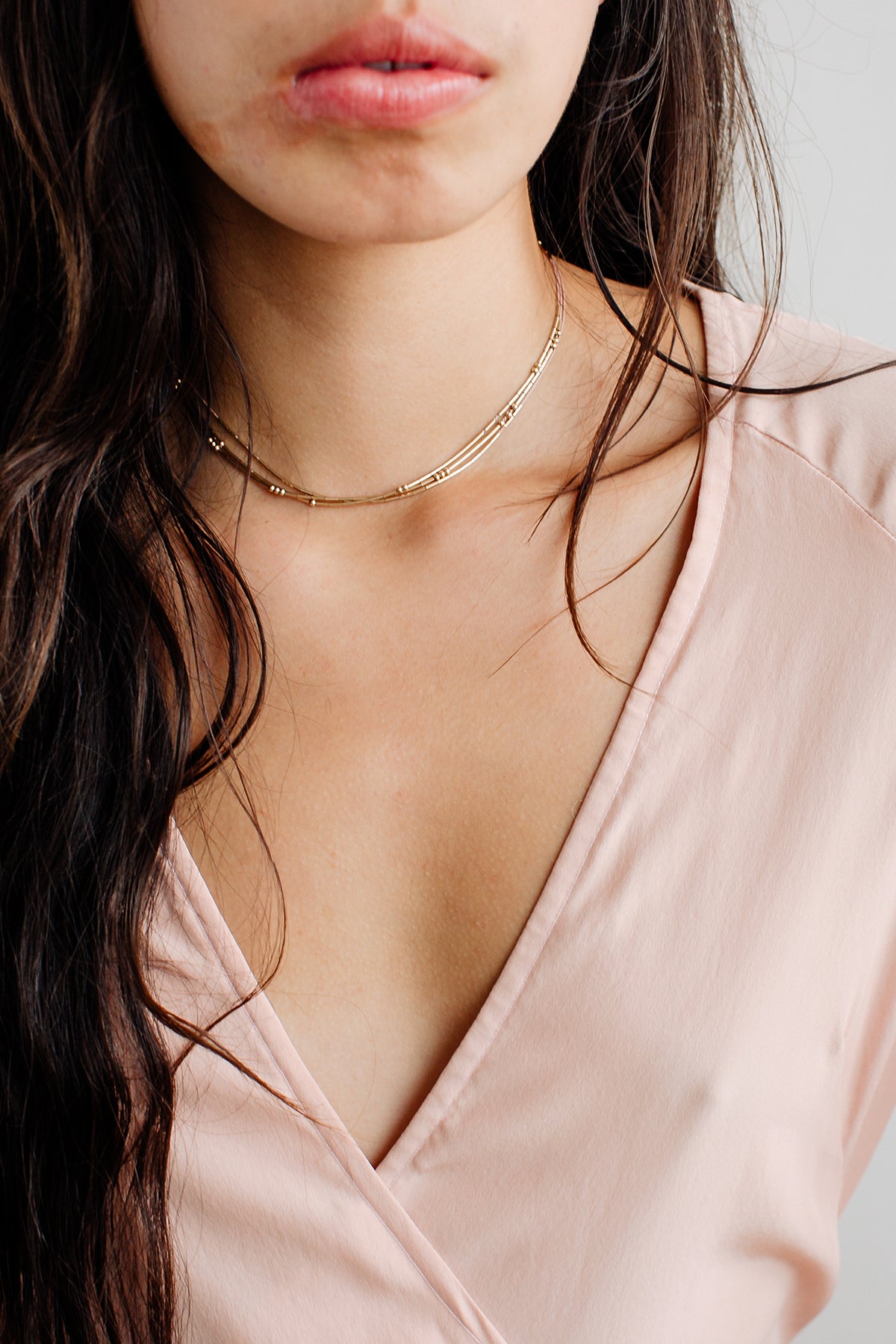 Pictor Necklace, model - Abacus Row Handmade Jewelry