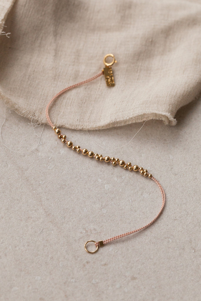 Leo Major Bracelet, blush styled - Abacus Row Handmade Jewelry