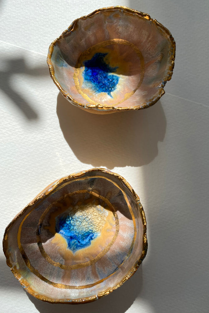 Minh Singer Iceland Blue Lagoon Dish Gold Extra Small Sunshine