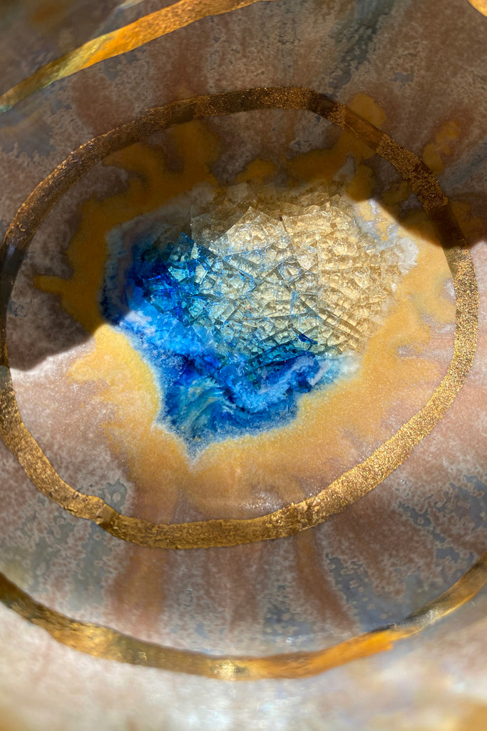 Minh Singer Iceland Blue Lagoon Dish Gold Extra Small Close Up