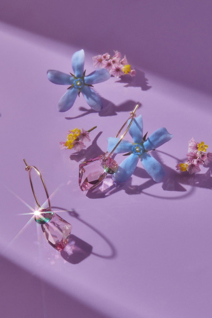 Iridescence Bellflower Earrings by Abacus Row Handmade Jewelry