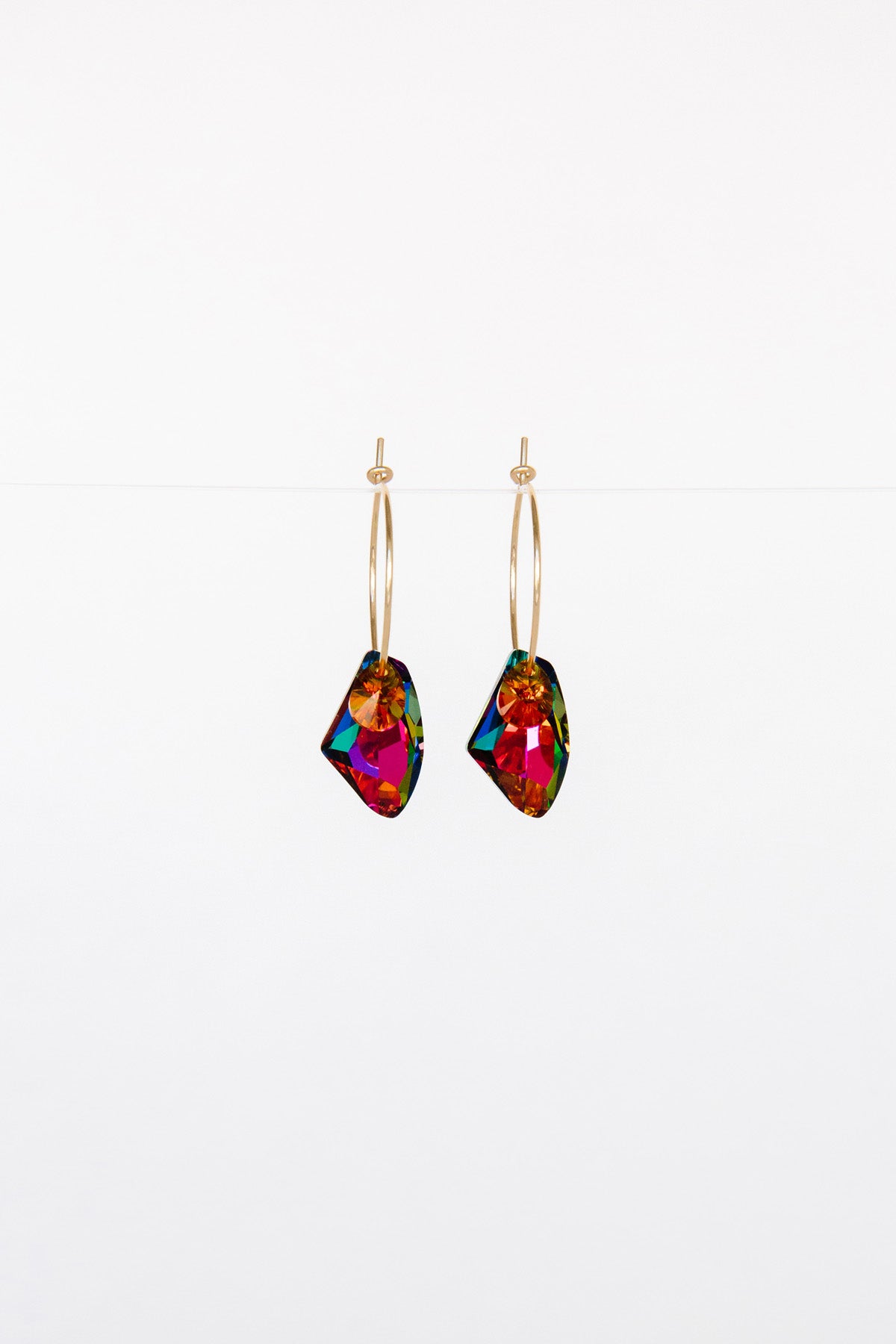 Mandarin Bird of Paradise Earrings by Abacus Row Handmade Jewelry