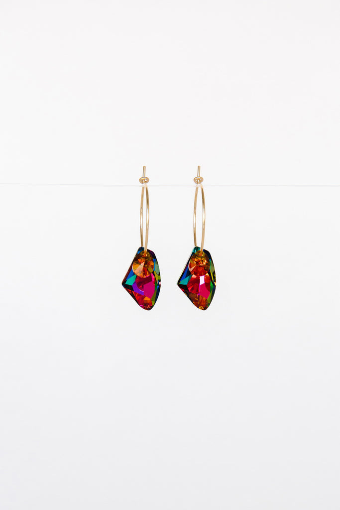 Mandarin Bird of Paradise Earrings by Abacus Row Handmade Jewelry