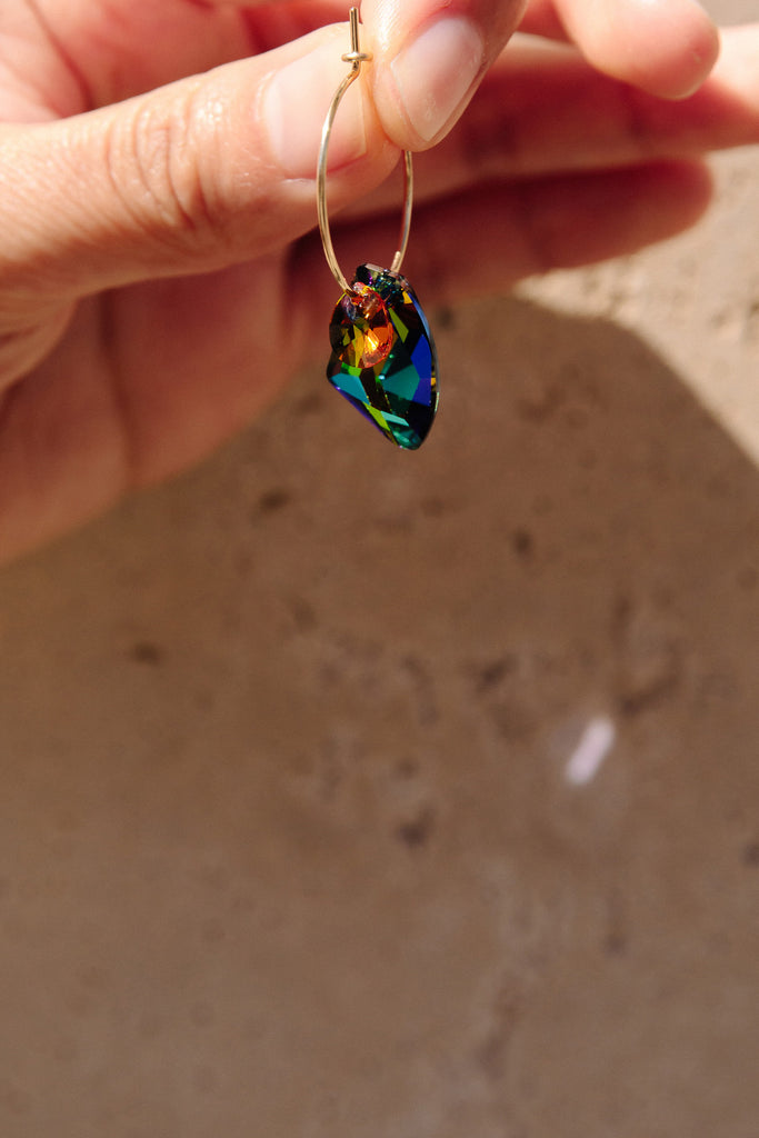 Mandarin Bird of Paradise Earrings by Abacus Row Handmade Jewelry