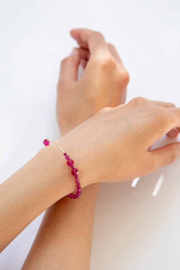 Bougainvillea Bracelet No. 2 by Abacus Row Handmade Jewelry