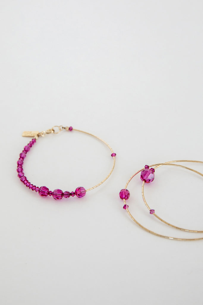 Bougainvillea Bracelet No. 2 by Abacus Row Handmade Jewelry