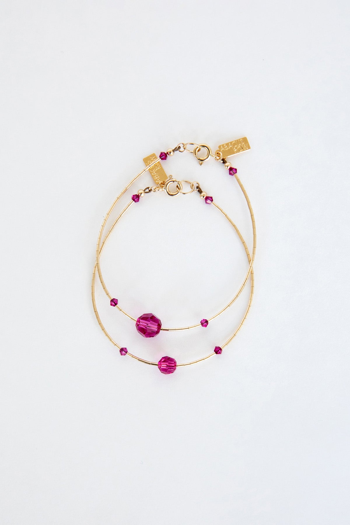 Bougainvillea Bracelet Set by Abacus Row Handmade Jewelry