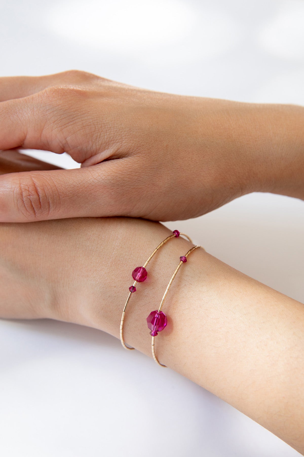 Bougainvillea Bracelet Set by Abacus Row Handmade Jewelry