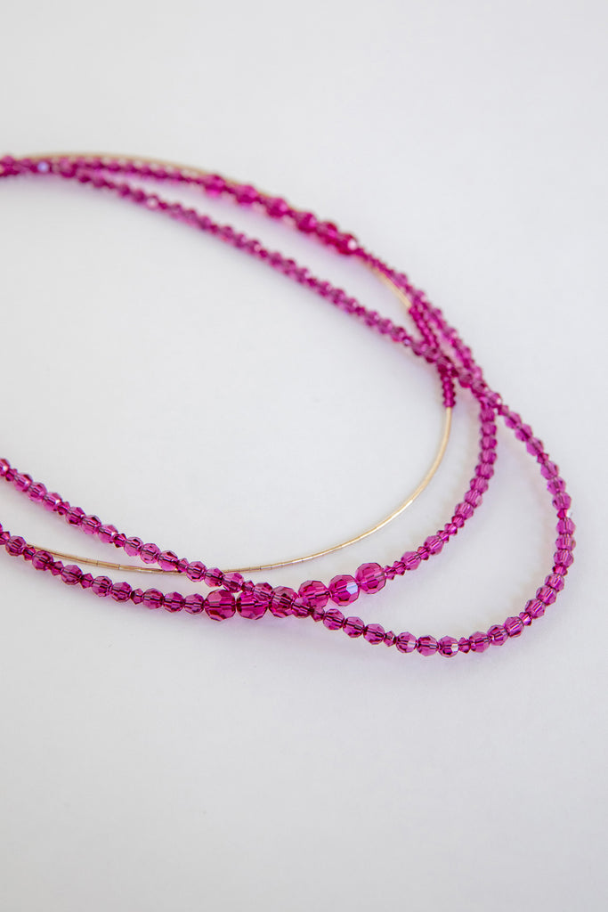 Bougainvillea Necklace No. 2 by Abacus Row Handmade Jewelry