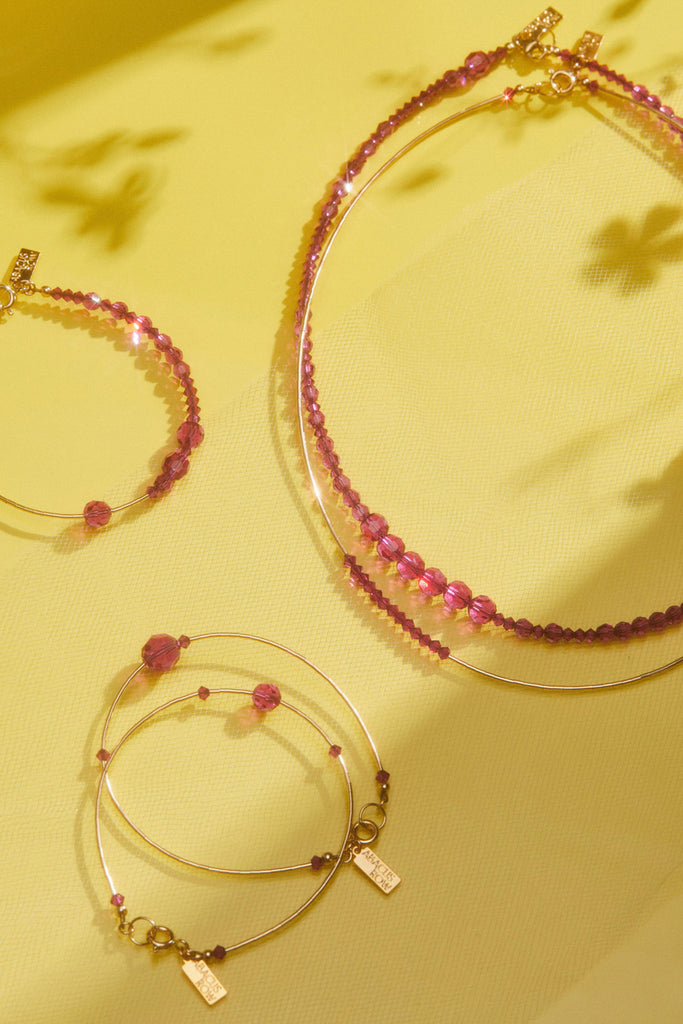 Bougainvillea Necklace No. 3 by Abacus Row Handmade Jewelry