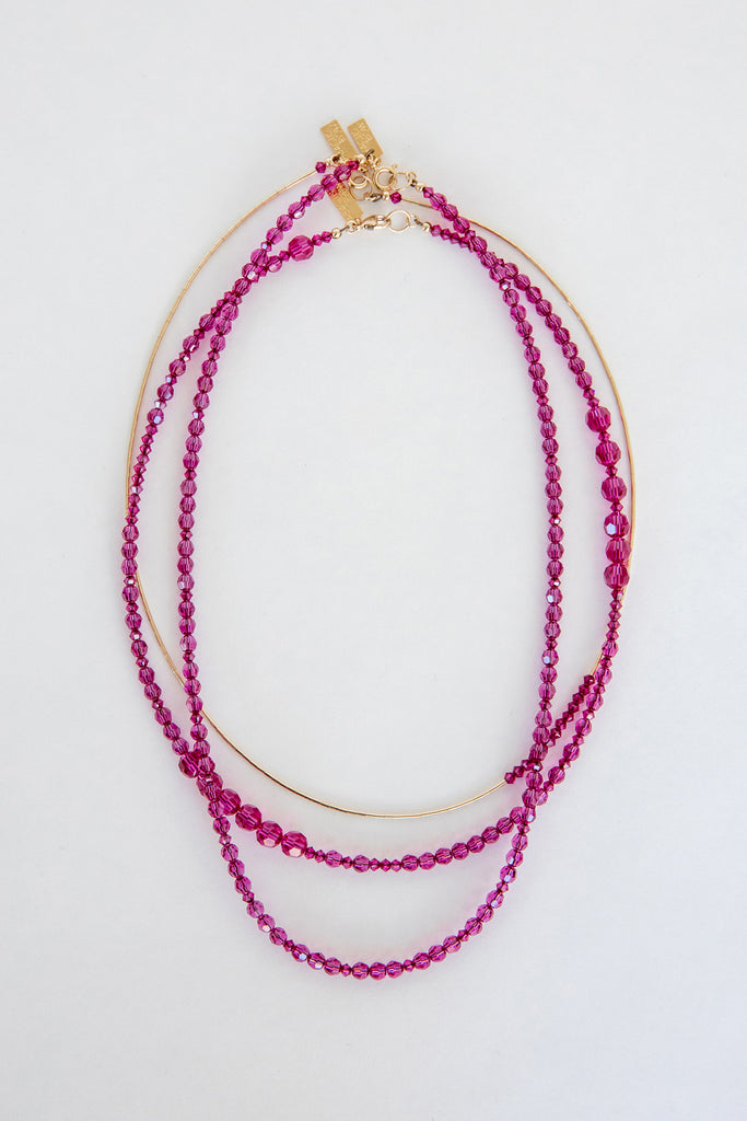 Bougainvillea Necklace No. 3 by Abacus Row Handmade Jewelry