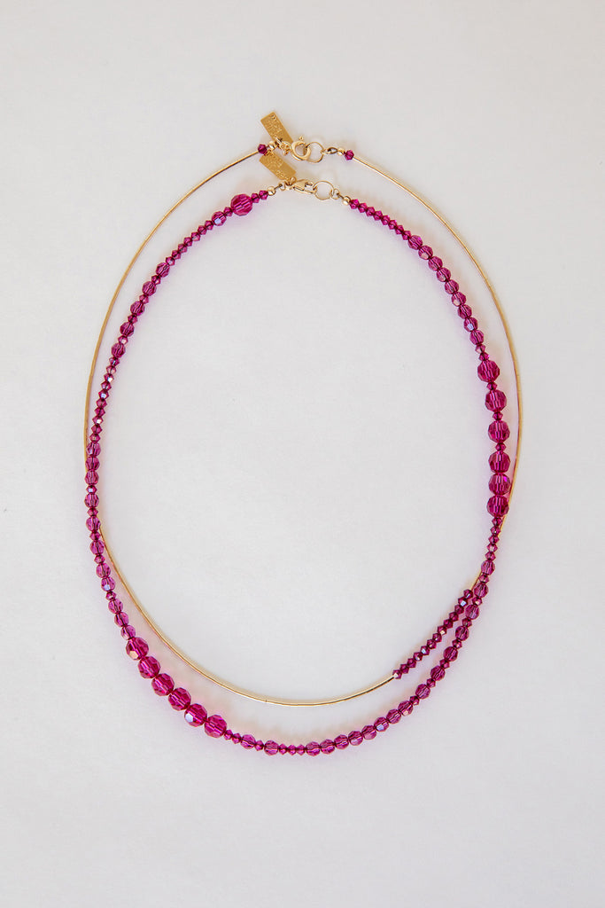 Bougainvillea Necklace No. 3 by Abacus Row Handmade Jewelry