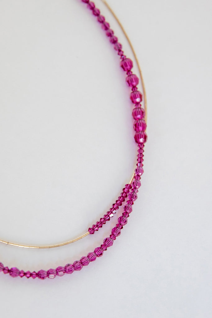 Bougainvillea Necklace No. 3 by Abacus Row Handmade Jewelry