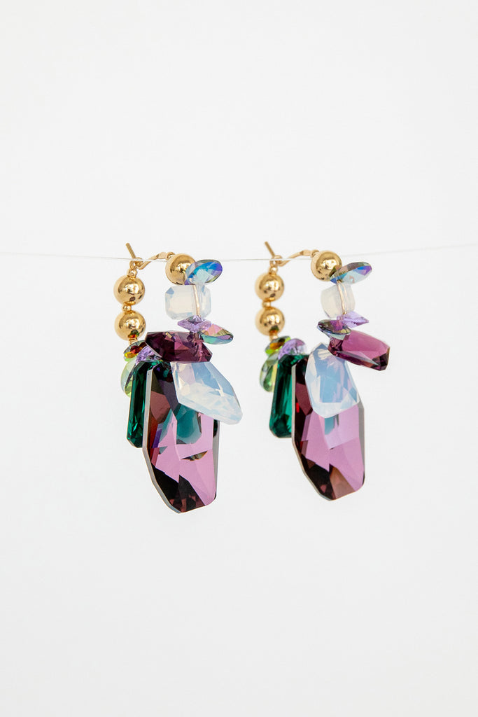 Garden Collection Bouquet Earrings No2 by Abacus Row Handmade Jewelry