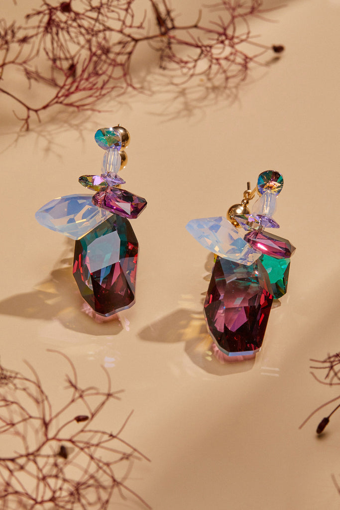Garden Collection Bouquet Earrings No2 by Abacus Row Handmade Jewelry