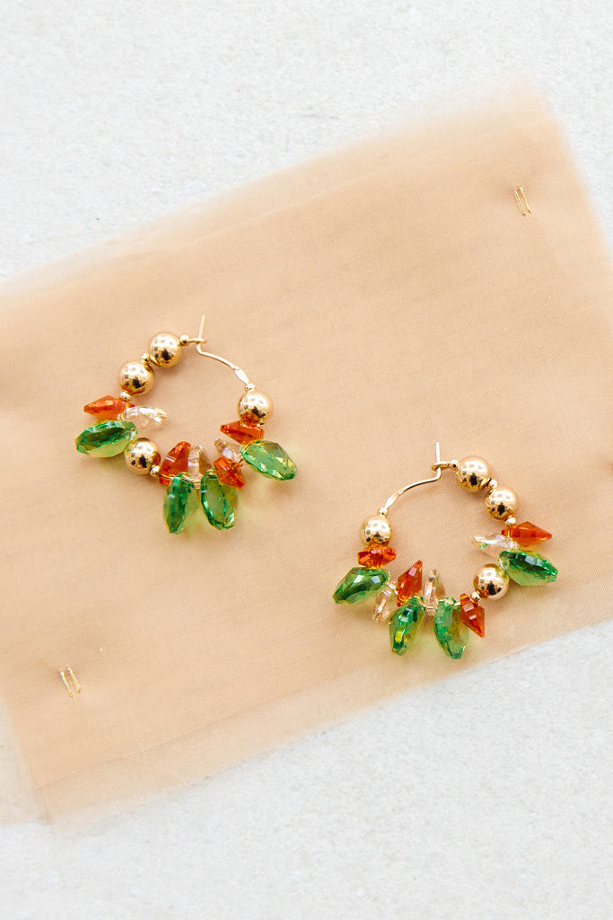 Harvest Peas & Carrots Earrings by Abacus Row Handmade Jewelry
