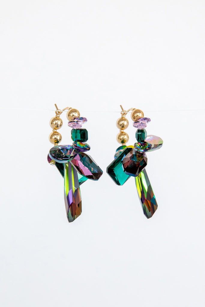 Iris Earrings No. 3 by Abacus Row Handmade Jewelry