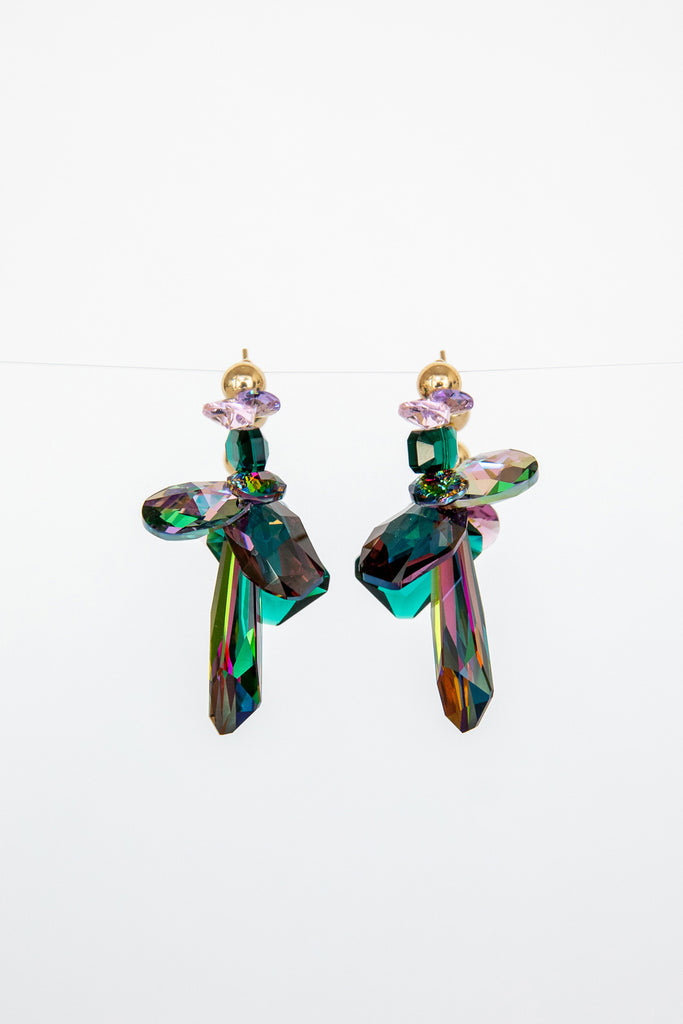 Iris Earrings No. 3 by Abacus Row Handmade Jewelry