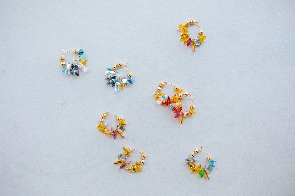 Azalea Hoop Earrings by Abacus Row Handmade Jewelry