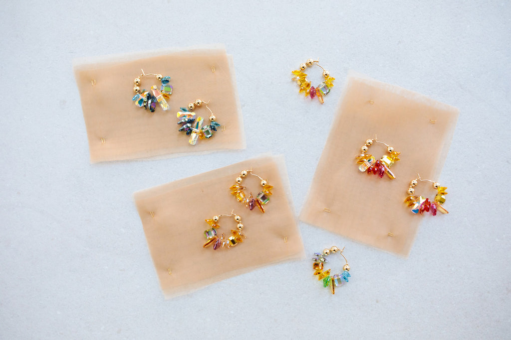 Azalea Hoop Earrings by Abacus Row Handmade Jewelry