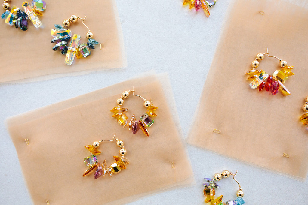 Azalea Hoop Earrings by Abacus Row Handmade Jewelry