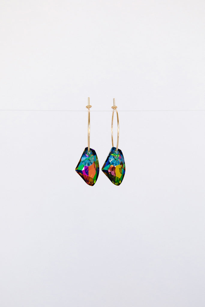 Sky Blue Bird of Paradise Earrings by Abacus Row Handmade Jewelry