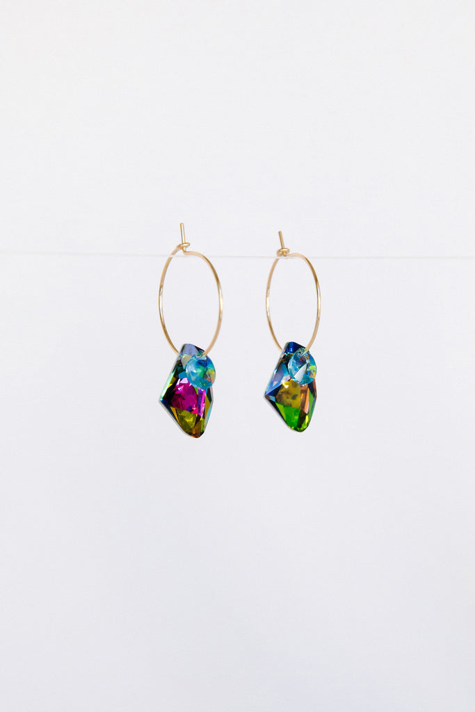 Sky Blue Bird of Paradise Earrings by Abacus Row Handmade Jewelry