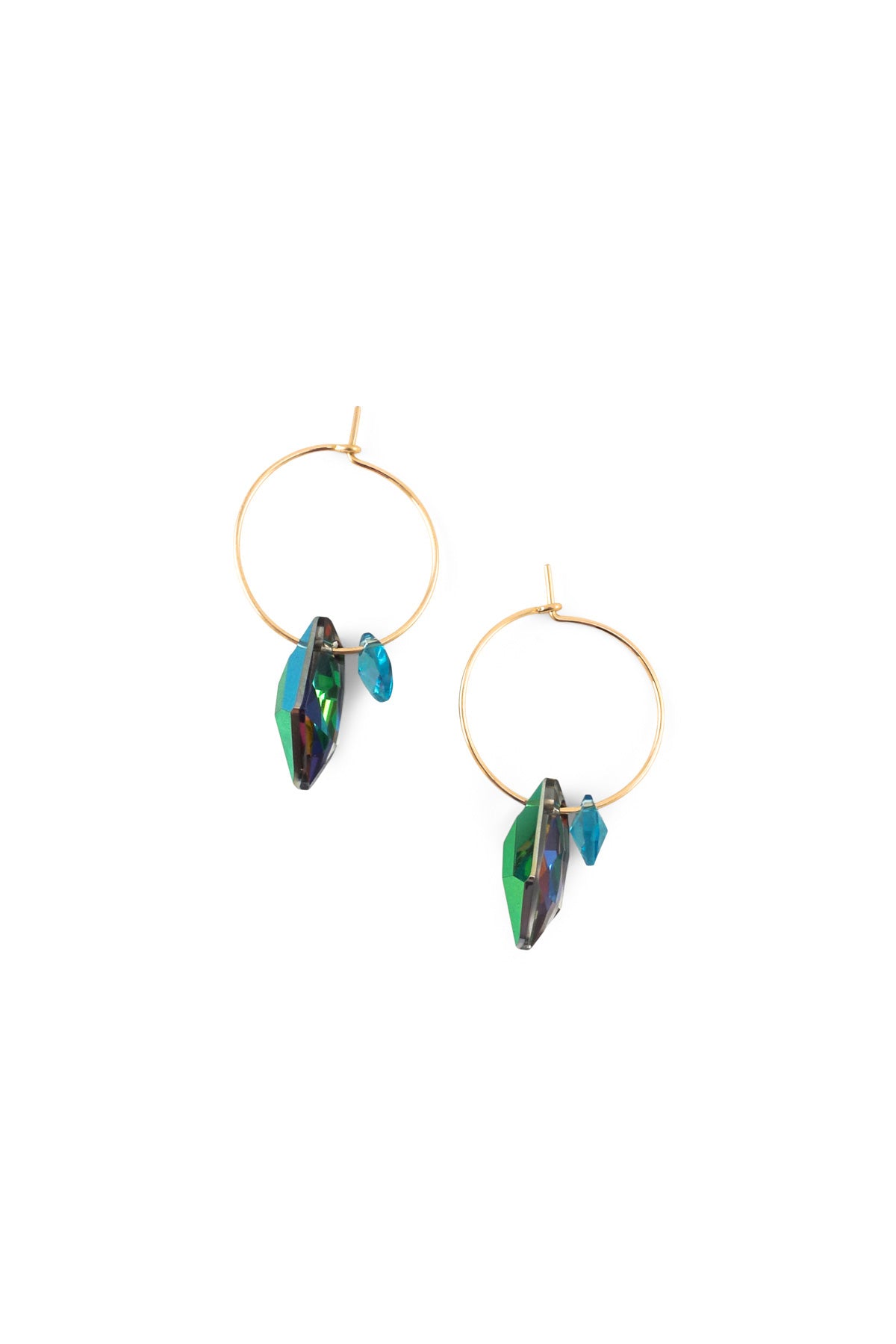Sky Blue Bird of Paradise Earrings by Abacus Row Handmade Jewelry