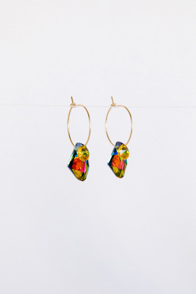Yellow Bird of Paradise Earrings by Abacus Row Handmade Jewelry
