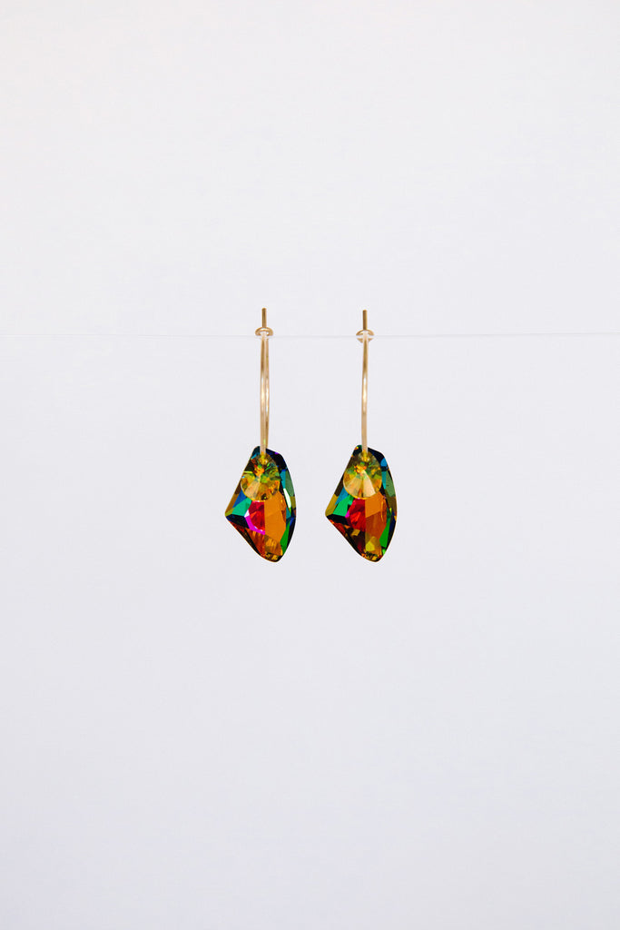 Yellow Bird of Paradise Earrings by Abacus Row Handmade Jewelry