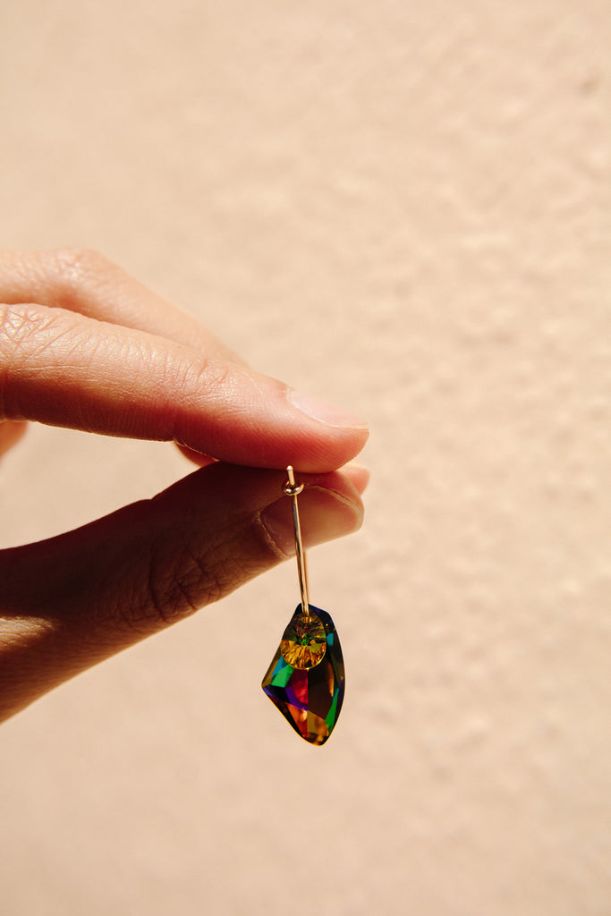 Yellow Bird of Paradise Earrings by Abacus Row Handmade Jewelry