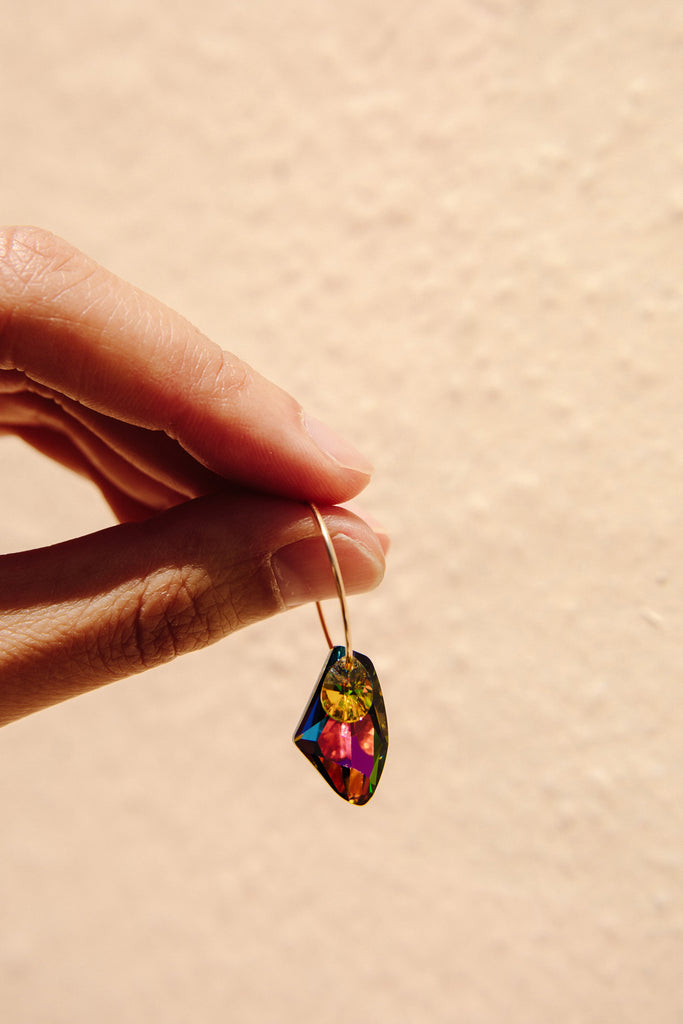 Yellow Bird of Paradise Earrings by Abacus Row Handmade Jewelry