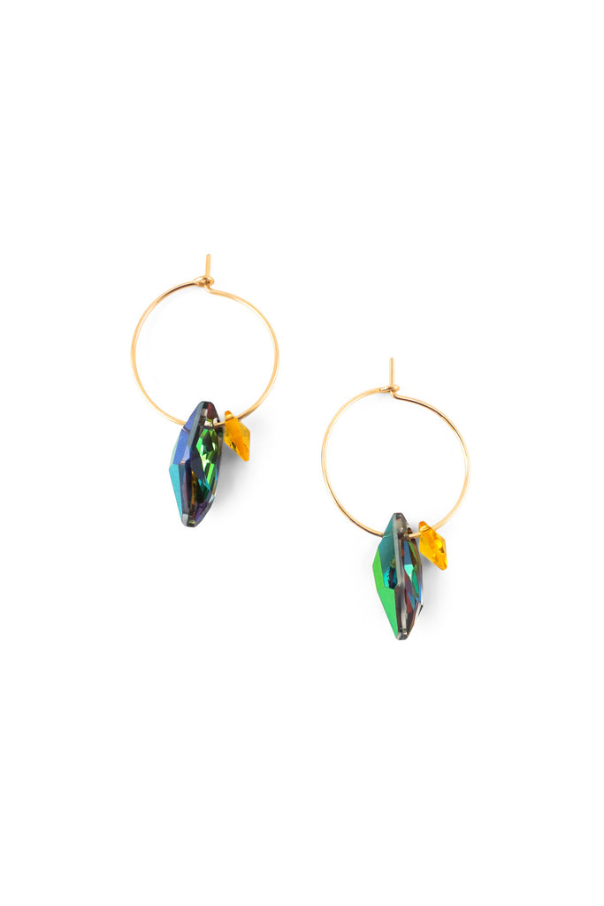 Yellow Bird of Paradise Earrings by Abacus Row Handmade Jewelry