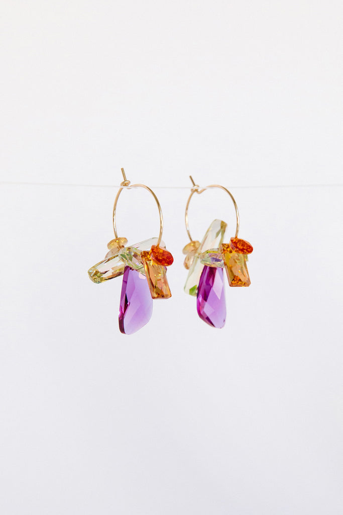 Fuchsia Earrings by Abacus Row Handmade Jewelry