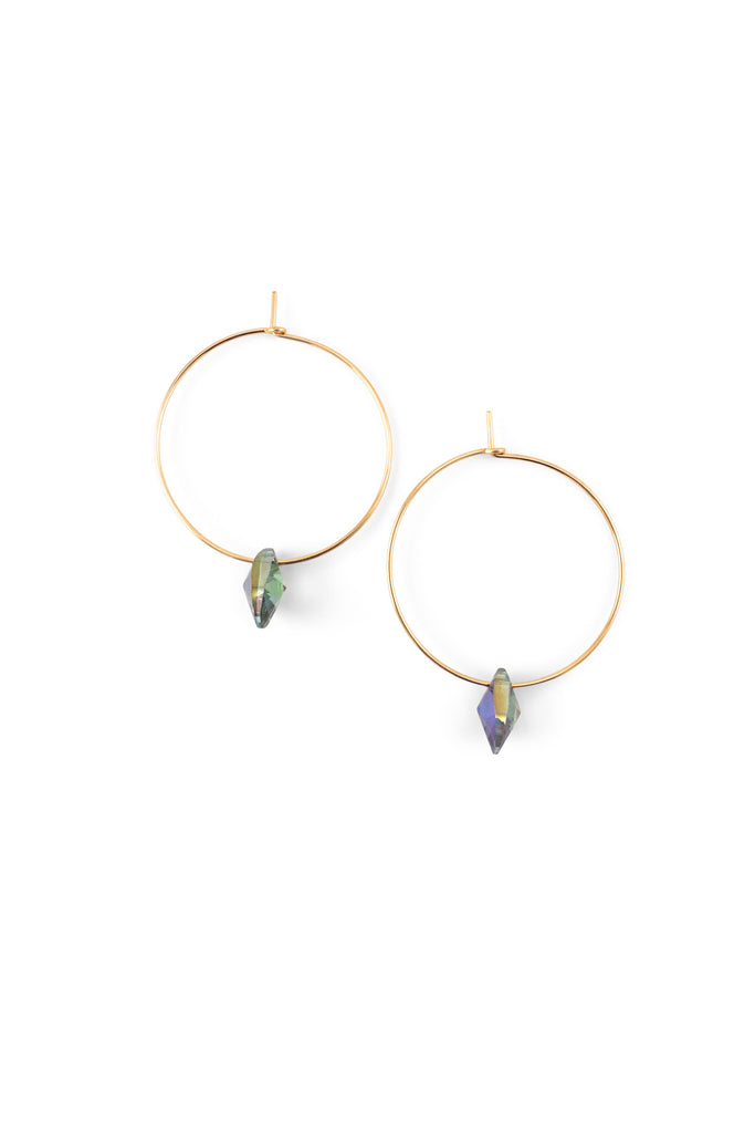 Iridescence Large Petal Earrings by Abacus Row Handmade Jewelry