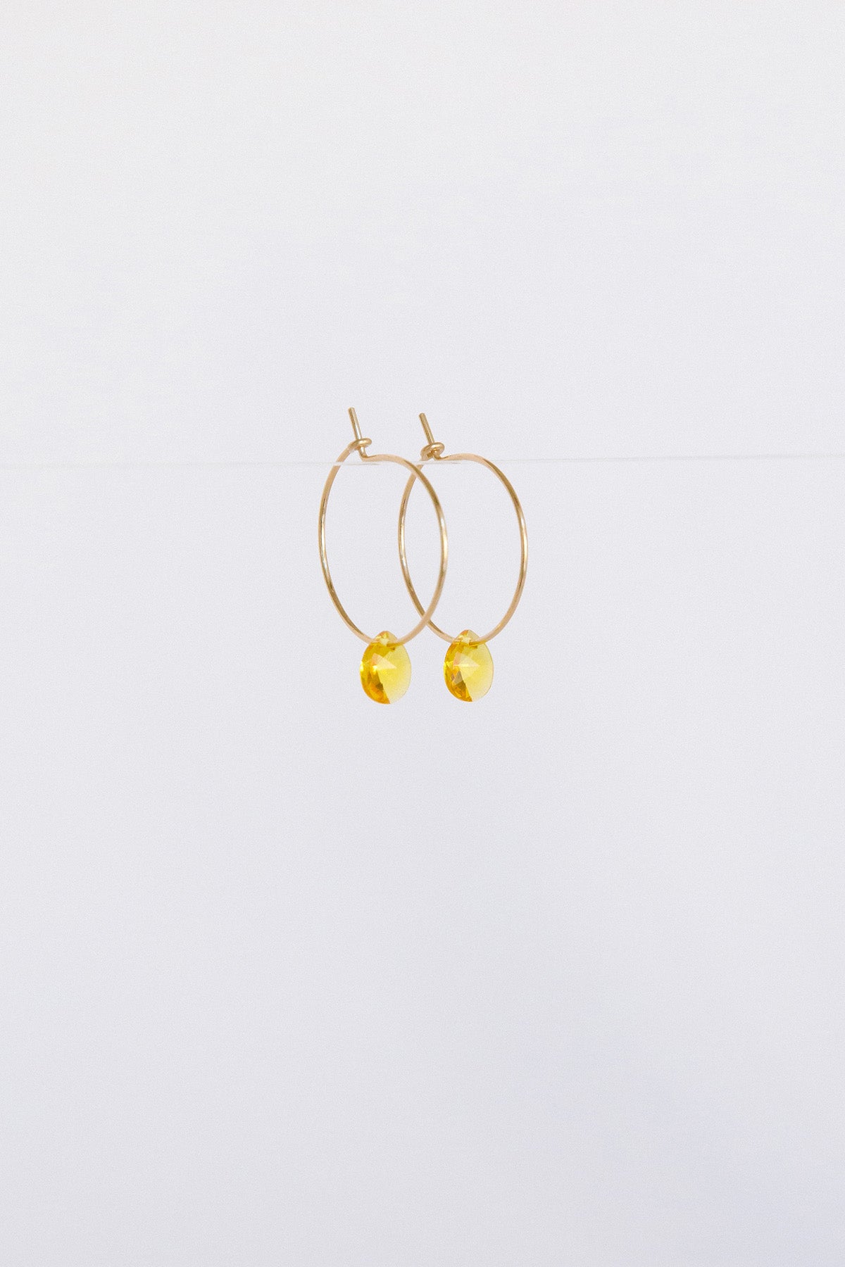 Yellow Small Petal Earrings by Abacus Row Handmade Jewelry