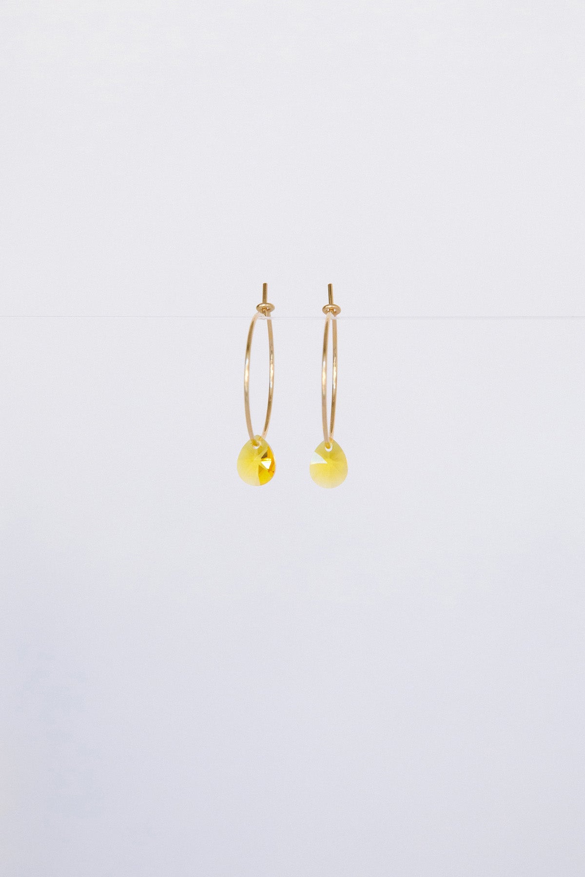 Yellow Small Petal Earrings by Abacus Row Handmade Jewelry