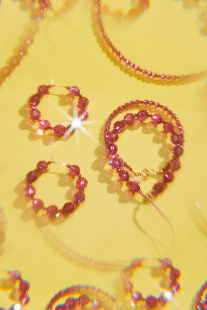 Bougainvillea Jiu Jiu Earrings by Abacus Row Handmade Jewelry