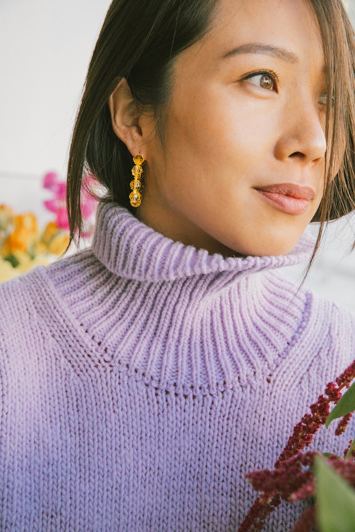 Chrysanthemum Jiu Jiu Hoops on Model by Abacus Row for Lunar New Year