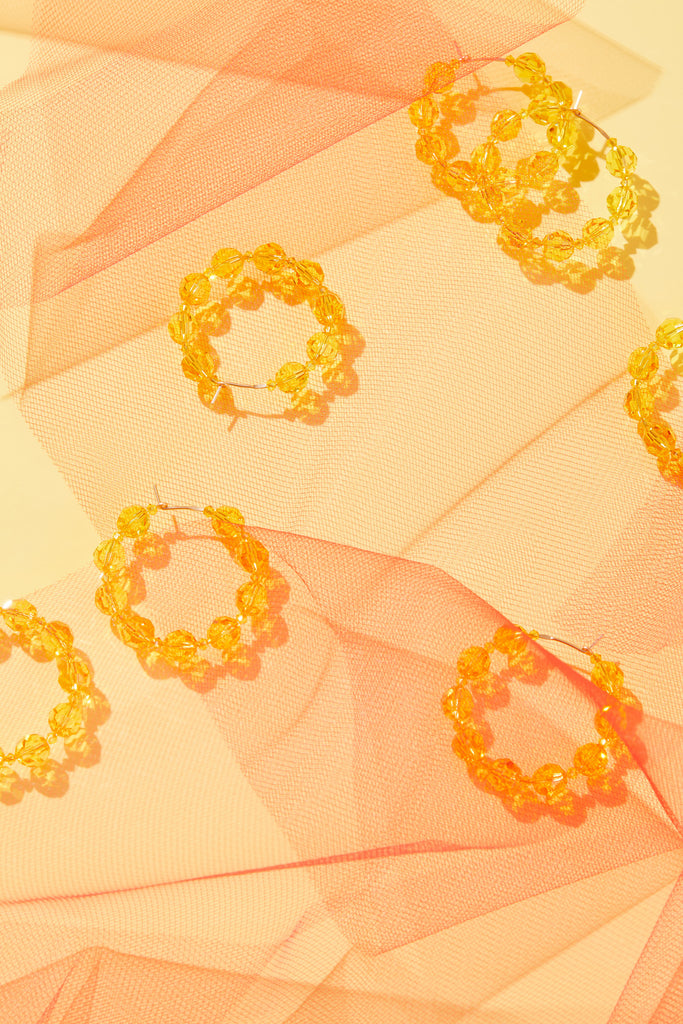 Chrysanthemum Jiu Jiu Earrings by Abacus Row for Lunar New Year