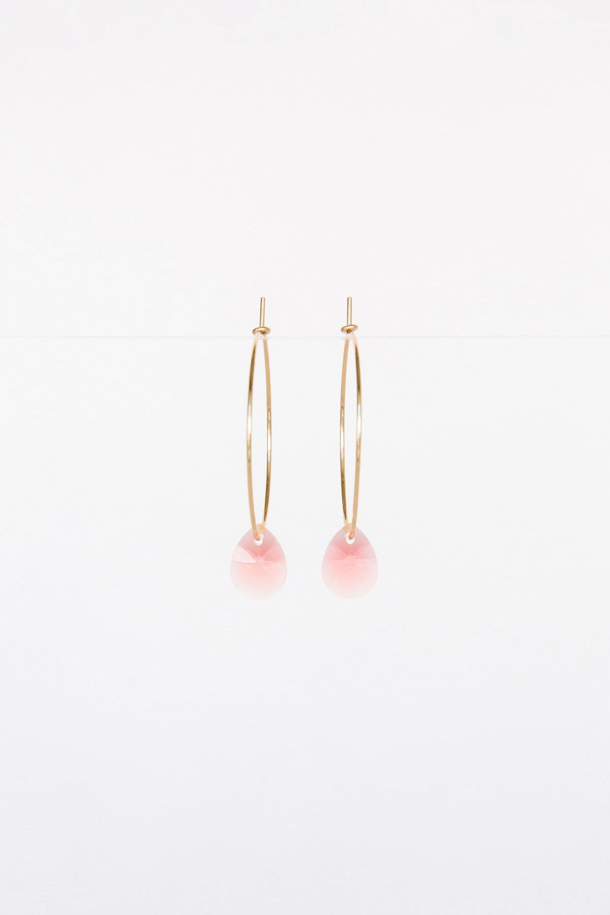 Pink Large Petal Earrings by Abacus Row Handmade Jewelry