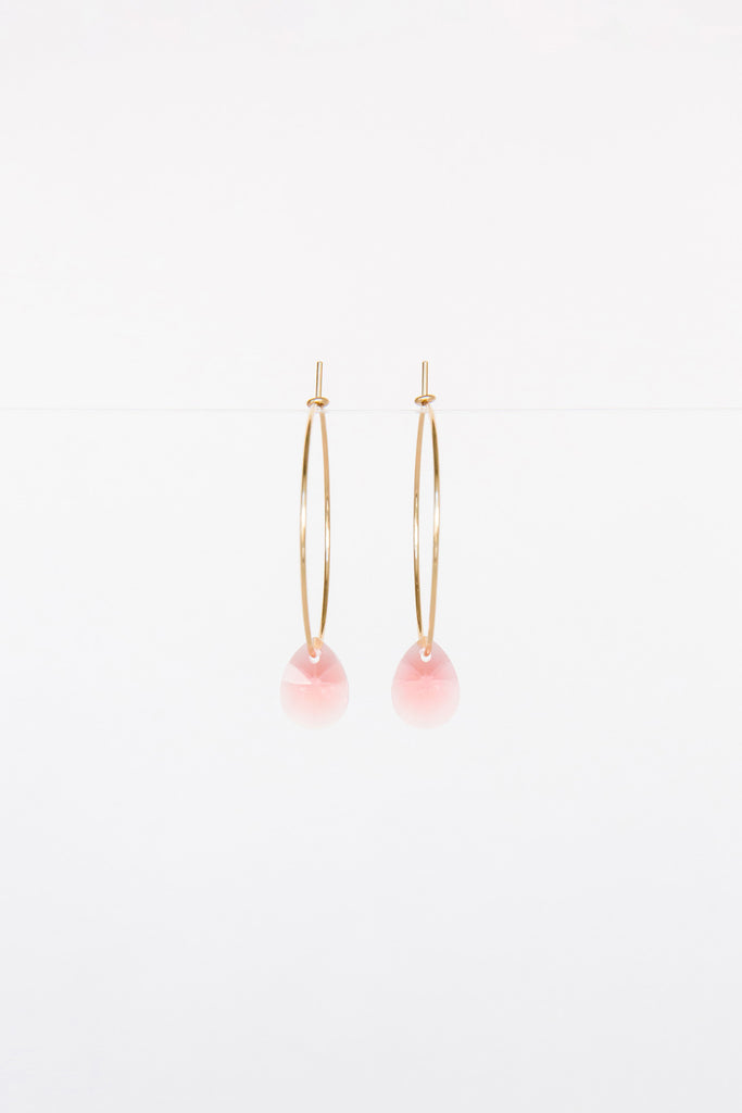 Pink Large Petal Earrings by Abacus Row Handmade Jewelry
